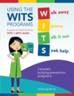 The cover of a WITS guide with the WITS logo, and a colourful cartoon of a teacher holding a book.
